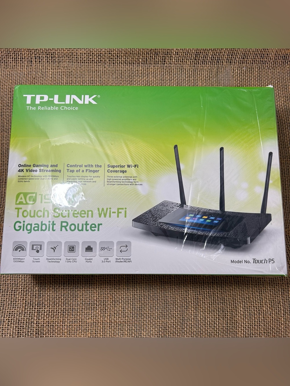 TP-Link AC1900 Wireless Wi-Fi Gigabit Router with Touch Screen Setup Touch P5